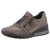 Keilsneaker WALDLÄUFER "H-CLARA-Soft", Damen, Gr. 5,5 (38,5), grau, Nubukleder, Textil, Veloursleder, Glitzer, sportlich, Schuhe, Freizeitschuh, Halbschuh, Schnürschuh mit Luftkammernsohle