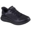 Slip-On Sneaker SKECHERS "BOBS SQUAD 4", Damen, Gr. 35, schwarz (schwarz uni), Mesh, Synthetik, unifarben, sportlich, Schuhe, Slipper, Freizeitschuh, Halbschuh mit Memory Foam