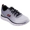 Sneaker SKECHERS "TRACK-RIPKENT", Herren, Gr. 44, grau (grau, schwarz), Textil, Synthetik, sportlich, Schuhe, Freizeitschuh, Halbschuh, Schnürschuhin veganer Verarbeitung