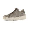 Slip-On Sneaker GABOR, Damen, Gr. 42, grau (taupe), Veloursleder, sportlich, Schuhe, Freizeitschuh, Halbschuh, Slipper mit funkelnden Schmuckelement