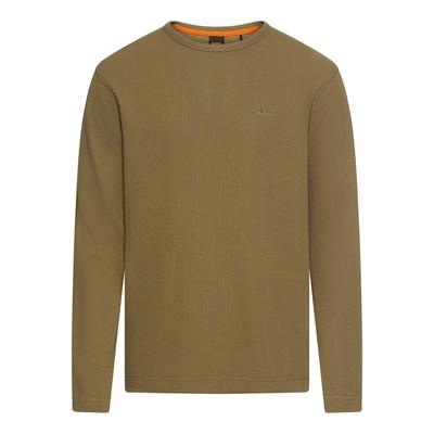Langarmshirt BOSS ORANGE "Tempesto", Herren, Gr. XXXL, open grün342, Single Jersey, Obermaterial: 82% Baumwolle, 12% Polyamid, 6% Elasthan, casual, regular fit hüftlang, Rundhals, Langarm, Shirts, mit BOSS-Stickerei Image