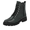 Schnürstiefelette REMONTE, Damen, Gr. 43, grün (tannengrün), Leder, unifarben, klassisch, Schuhe, Blockabsatz, Stiefelette, Schnürboots, Flats im Used Look