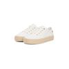 Plateausneaker TOMMY HILFIGER "VULC ESPADRILLE SNEAKER", Damen, Gr. 41, weiß, Baumwolle, casual, Schuhe, Freizeitschuh, Halbschuh, Schnürer mit bastbezogenem Plateau
