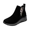 Keilsneaker REMONTE, Damen, Gr. 44, schwarz (schwarz, leo), Veloursleder, Elastischer Einsatz, casual, Schuhe, Boots, Chelseaboots, Stiefelette mit Softfußbett