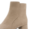 Stiefelette MARCO TOZZI, Damen, Gr. 38, beige, Textil, Veloursleder, klassisch, Schuhe, Blockabsatz, Businessschuh, Ankleboots mit Ziernähen
