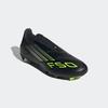 Fußballschuh ADIDAS PERFORMANCE "F50 LEAGUE LACELESS FIRM/MULTI-GROUND BOOTS", Gr. 42,5, schwarz (core schwarz, iron metallic, lucid lemon), Synthetik, Textil, sportlich, Schuhe, geeignet für Rasen- und Kunstrasenplätze