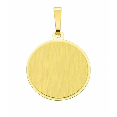 Kette ohne Anhänger ADELIA´S "585 Gold Gravurplatte Anhänger Ø 15,5 mm", gold, Halsketten, Damen, Gelbgold 585, Schmuckset - Set mit Halskette Image