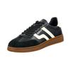Sneaker GANT "Cuzmo", Herren, Gr. 44, schwarz-weiß (schwarz, weiß), Leder, kontrastfarbene Details, casual, Schuhe, Retro Sneaker, Schnürschuh mit Kontrasteinsätzen