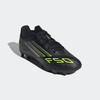 Fußballschuh ADIDAS PERFORMANCE "F50 CLUB HART- UND ASCHENPLÄTZE E KINDER", Gr. 34, schwarz (core schwarz, iron metallic, lucid lemon), Synthetik, sportlich, Schuhe, geeignet für Rasen- und Kunstrasenplätze