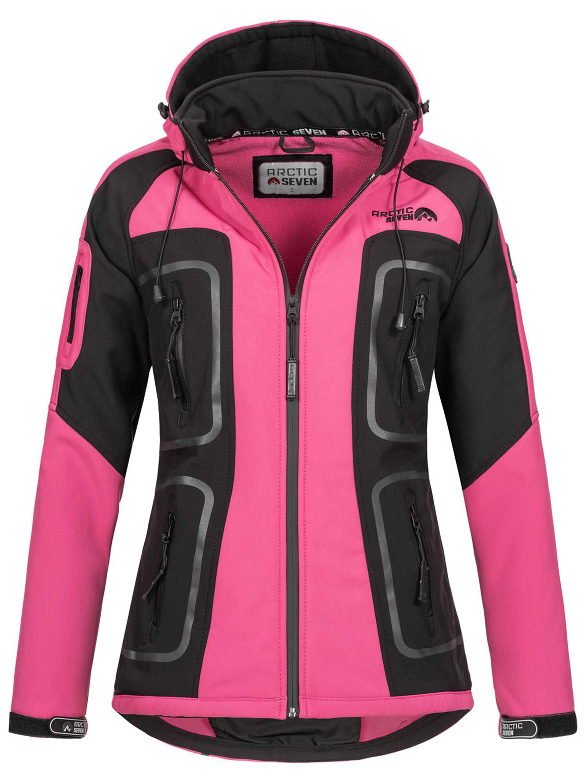 Arctic Seven Damen Softshell Jacke Rosa-Schwarz