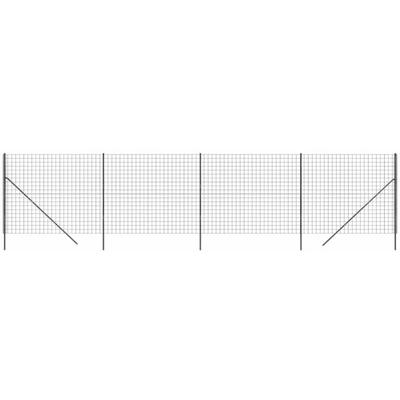 Maschendrahtzaun Anthrazit 1,6x10 m Verzinkter Stahl Vidaxl Image