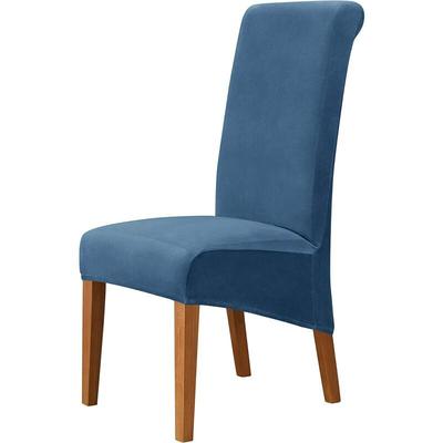 XL-Stuhlhussen aus Samt für Esszimmer, weicher Stretch-Sitzbezug für große Esszimmerstühle, Image