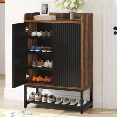 Tribesigns - Schuhschrank mit Türen, 5-Tier-Schuh-Lagerung Schrank für Eingang Flur, hölzerne Image