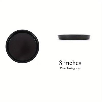 TEMU 6-inch, 7-inch, And 8-inch Pizza Pans, Round Pizza Baking Pan, Carbon Steel Pizza Pan, Air Fryer Accessory, Thickened Heat-resistant Baking Tray, Cake Mold Baking Tool Image
