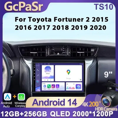 Android 14 For Toyota Fortuner 2 2015 2016 2017 2018 2019 2020 Car Radio Stereo Multimedia