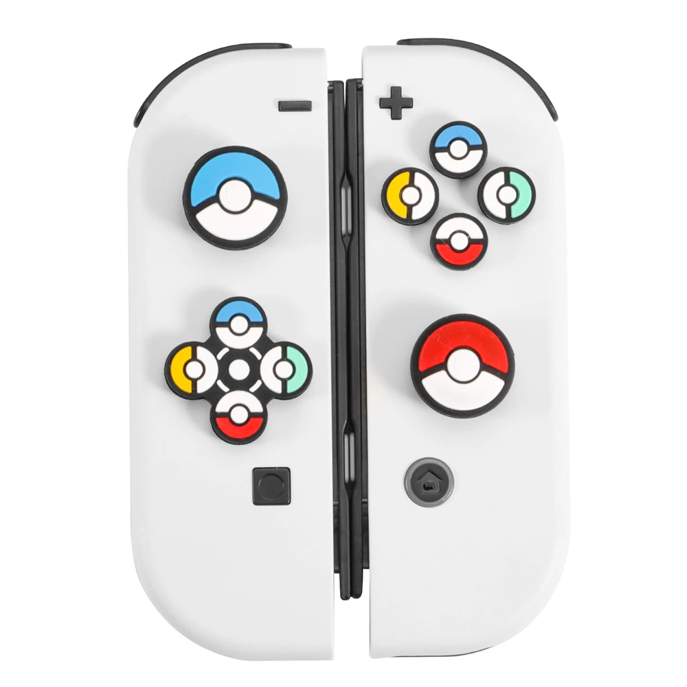 4 Teile/los Nette Pokemon Poke Ball Stick Grip Cap Joystick Für Nintendo Schalter NS Lite Oled Controller Image