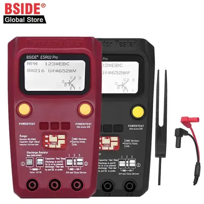 BSIDE Digital Transistor ESR02 PRO Tester SMD Components Diode Triode Resistor Capacitor Inductor