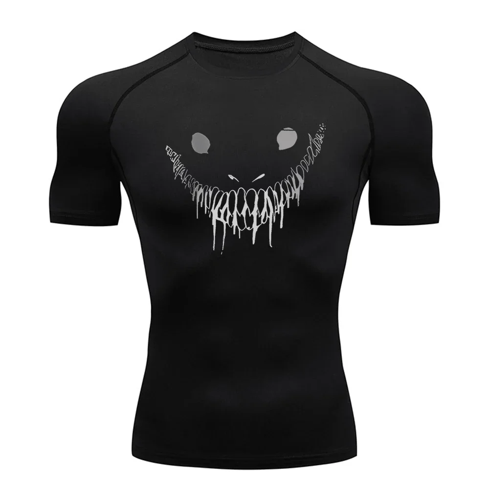 Herren-Kompressionsshirt, Workout, Fitness, Sport, Rashguard, Laufen, Fitnessstudio, bequem, modisch, atmungsaktiv, sportlich, schnell trocknend Image