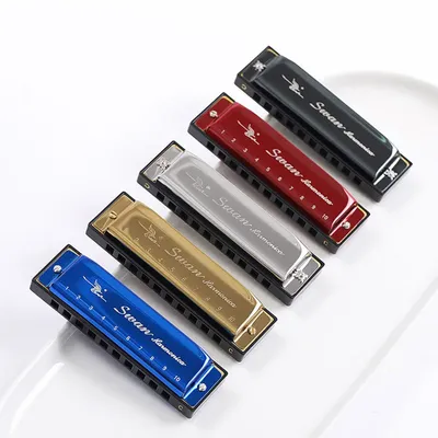 Swan Harmonica 10 Hole C Tone Harmonica Mouth Organ Phosphor Bronze Case Harmonica Diatonic Beginner