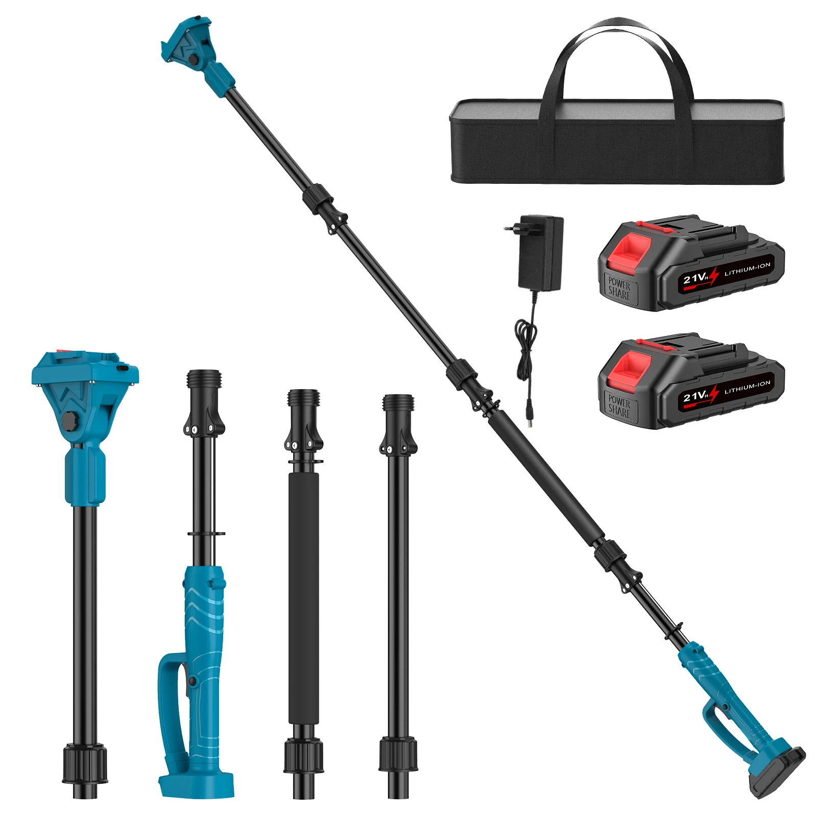 2m Verlängerung stange mit Stecker für elektrische Schnitts chere und Kettensäge 180 ° Einstellen der Teleskops tange mit hohem Ast für Makita 18V Teig Image