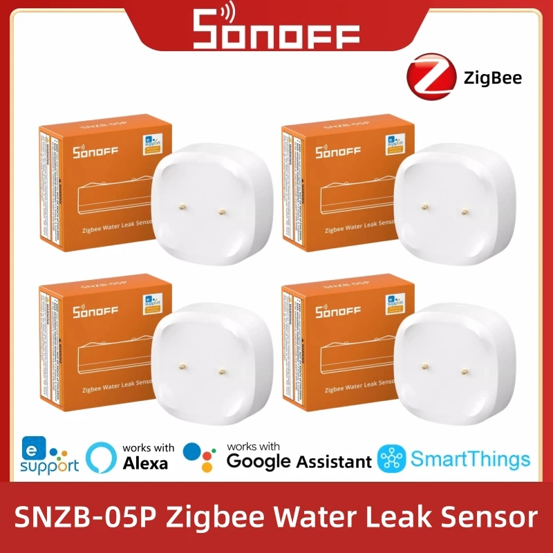 SONOFF SNZB-05P Zigbee 3.0 Wasserleckdetektor IP67 Wasserdichte intelligente Alarme Smart Home mit EWelink Alexa Google SmartThings Image
