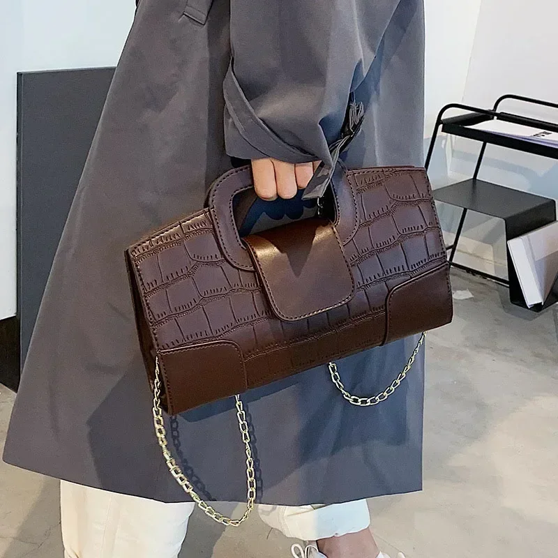 Borsa a tracolla in pelle PU con patta Borse da donna Borsa con tracolla regolabile Borsa a tracolla di marca da donna Borsa a tracolla elegante pochette di moda