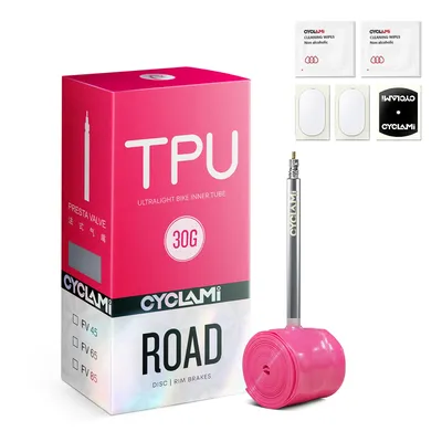 Stainless Steel Valve Higher Quality CYCLAMI French FV Presta TPU Inner Tube For Road Bike Tires 700C 700 x 18 23 25 28 30 32 C