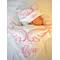 Dollbling 3pcs Embroidery Name Newborn Angle Wings Romper Blanket Nursery Bedding Swaddle Handmade Infant Outfit