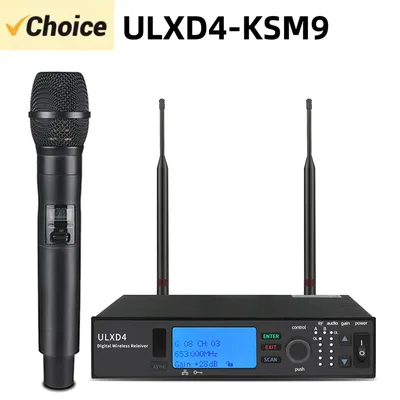 ULXD4-KSM9 Wireless Microphone System UHF Condenser Metal Handheld Professional True Diversity Long