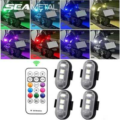 SEAMETAL Wireless Light Aircraft Airplane Helicopter Warning Lights RGB Led Aircraft Strobe Lights