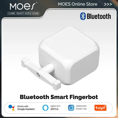 MOES Tuya Smart Bluetooth Finger Robot Warp Switch Button Key Smart Life App with Voice Control via