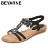 Sandalen Frau Keile Bohemian Style Diamanten Keil Party Schuhe für Frauen Damen Sandalen Sommer Plüsch Größe Schuhe