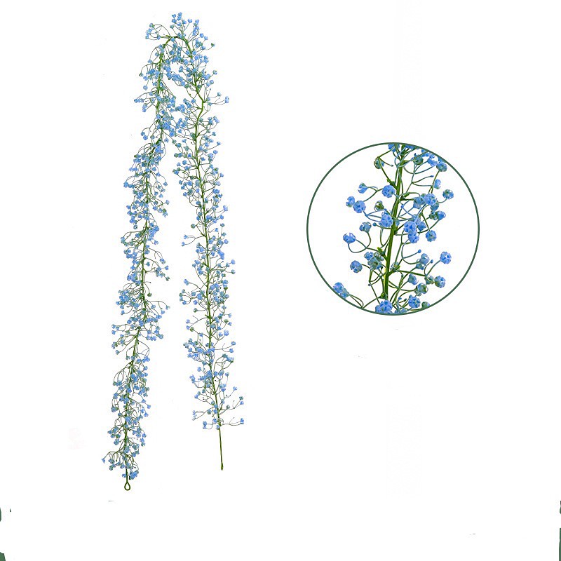 1 Bundle Artificial Hanging Vine Garland, Dense Plastic Gypsophila Wall Hanging Plant, Fake Flower Vine for Wedding Arch, Home Garden Party Decoration