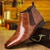 Luxus GRÖßE 39 ~ 48 Männer Chelsea Stiefel Marke Retro Formale Schuhe Bequeme Leder Stiefeletten Männer 2025 Mode herren cowboy Stiefel