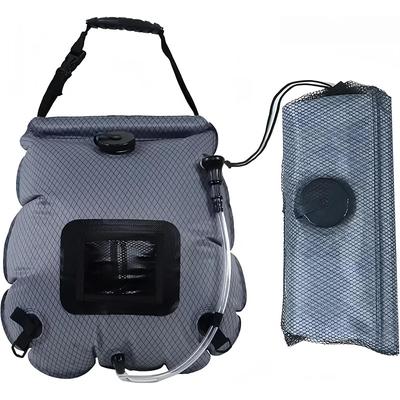 Portable Solar Shower Bag for Camping, Solar Heated Shower with Temperature Indicator, Leak-Proof Outdoor Shower for Hiking, Beach, Travel Emergency Use
