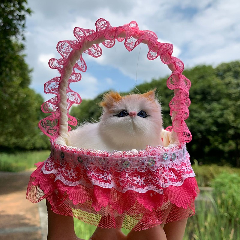 Lovely Simulation Animal Doll Plush Cat Toy with Sound Kids Toy Decorations Stuffed Toys Christmas Gift