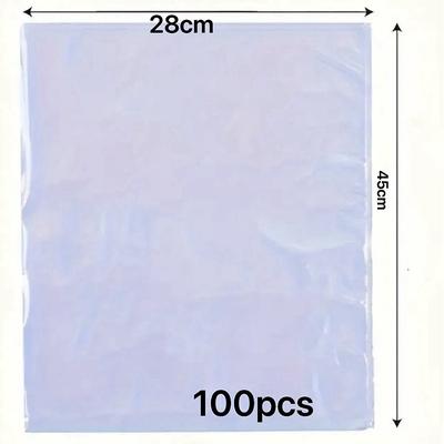 100PCS Heat Shrink Wrap Bags, Clear Shrink Film Bags for Shoe Storage, Gift Baskets, Boxes, Packaging Supplies, Transparent Sealing Film for Heat Sealer