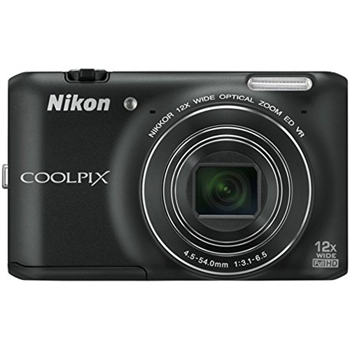 Nikon COOLPIX S6400 Compact Digital Camera - Black (16MP, 12x Optical Zoom) 3 inch LCD (Renewed)