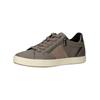 Sneaker GEOX "Geox Sneaker Lederimitat/Textil", Damen, Gr. 37, grau (taupe), Lederimitat, Textil, casual, Schuhe