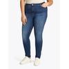 Skinny-fit-Jeans TOMMY HILFIGER CURVE "CRV DNM BLACK HARLEM U SKINNY HW", Damen, Gr. 52, N-Gr, blau (new doreen), Denim/Jeans, Obermaterial: 92% Baumwolle, 6% Elastomultiester, 2% Elasthan, unifarben, casual, Jeans, in großen Größen