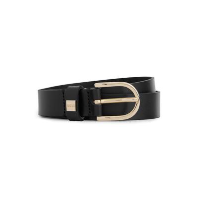 Ledergürtel BOSS "Scarlet B. 2,5cm N-R", Damen, Gr. 90, schwarz, Leder, unifarben, Basic, Gürtel, mit goldfarbener Schliesse und BOSS-Logo auf der Schlaufe Image