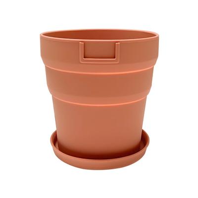 Sjqka - Umweltfreundlicher Silikon-Blumentopf, wiederverwendbar für den Büro-Desktop, Anti-Fall mit Image