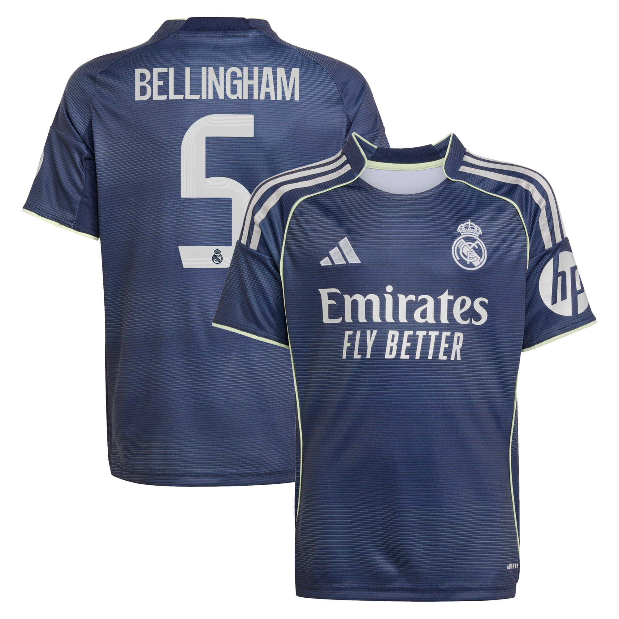 Real Madrid adidas Auswärtstrikot 25/26 - Kinder mit aufdruck Bellingham 5 Image