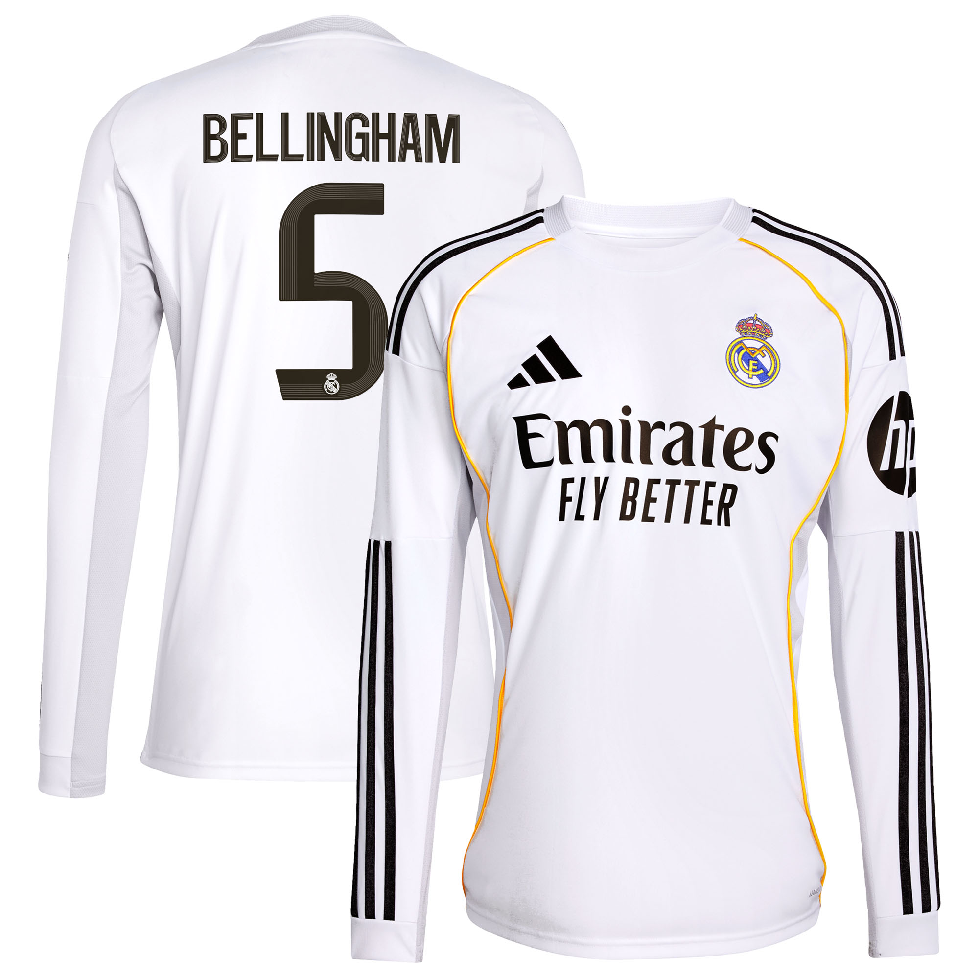 Real Madrid adidas Heimtrikot 2025-26 - Langarm mit aufdruck Bellingham 5 Image