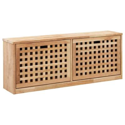 TEMU Solid Walnut Wood Shoe Storage Bench, , 94x20x38cm, Shoe Cabinet Image