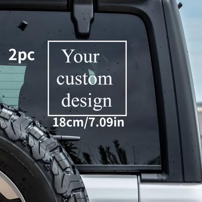TEMU 2/4pcs, Custom Logo, Design Your Own Pattern, Personalized Stickers, Uv Tdf Car Stickers, Motorcycle Stickers, For Any - Stickers Only! Image