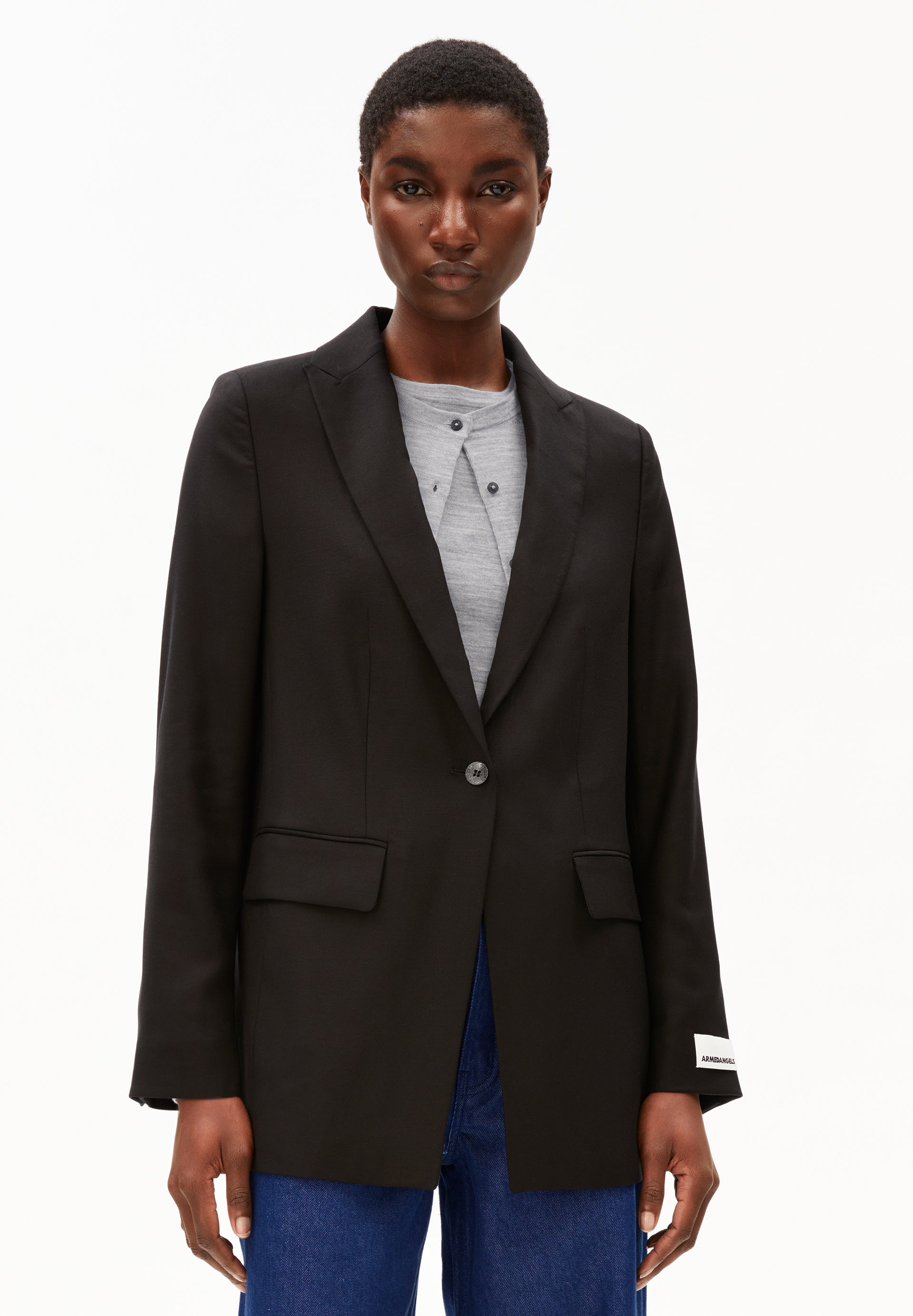 MIKULAA BLAZER | Blazer aus TENCEL™ Lyocell Mix - schwarz (S) Image
