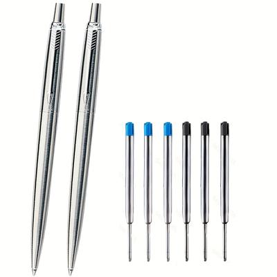 TEMU Im Premium Chrome Executive Set | Ballpoint & Rollerball Metal Pens | Professional Writing Tools For Boardroom Meetings Image