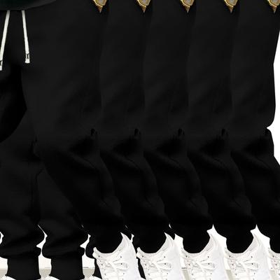 TEMU 5 Multifunctional Men' Thread Long Pants, With Zipper Pockets For Outdoor Activities And Casual Wear Image