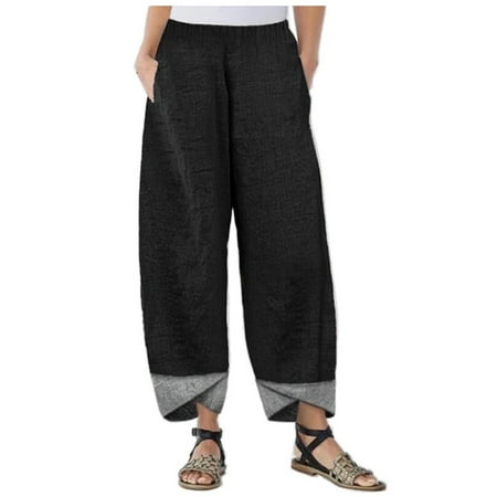 Summer Pants for Women High Waist Pant Outfit Lounging Pants Women Dark Dress Casual Leopard Drawstring Clothes Work for Clothes Trendy High Waist Softball Training Black 4XL